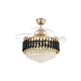 Qulik Traditional Black-Golden Chandilier Fan | T7456