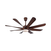 Qulik Helix UL 60"- Modern Decorative Silent ABS Blade Under light with Remote Ceiling Fan (DarK Wood) Q-6522-DW