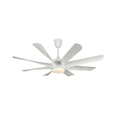 Qulik Helix UL 60"- Modern Decorative Silent ABS Blade Under light with Remote Ceiling Fan (White) Q-6522-W