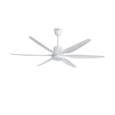 Qulik Silex 66"- Modern Decorative Silent ABS Blade Under light with Remote Ceiling Fan (White) Q-6507-W