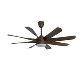 Qulik Helix UL 60"- Modern Decorative Silent ABS Blade Under light with Remote Ceiling Fan (DarK Wood) Q-6522-DW