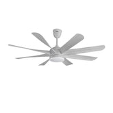 Qulik Helix UL 60"- Modern Decorative Silent ABS Blade Under light with Remote Ceiling Fan (White Wood) Q-6522-WW