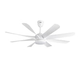 Qulik Helix UL 60"- Modern Decorative Silent ABS Blade Under light with Remote Ceiling Fan (White) Q-6522-W