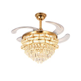 Qulik Traditional Golden Chandilier Fan | K6323