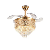 Qulik Traditional Golden Chandilier Fan | K6351