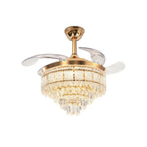 Qulik Traditional Golden Chandilier Fan | T8329