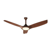 Qulik Aerovane 52" Modern Decorative Silent ABS Blade Remote Under Light Ceiling Fan (Dark Wooden) Q-6572-DW-UL