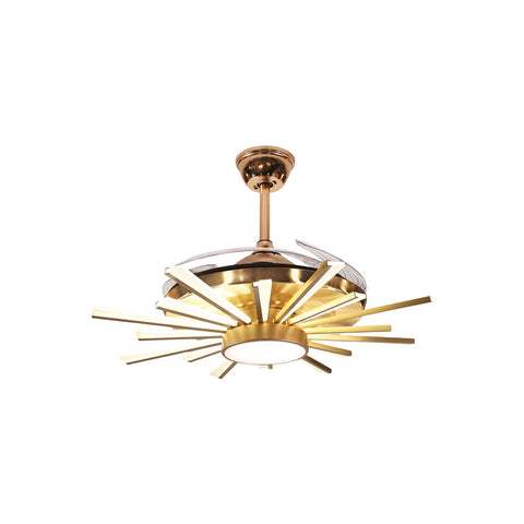 Qulik Modern Golden Chandilier Fan | K6289