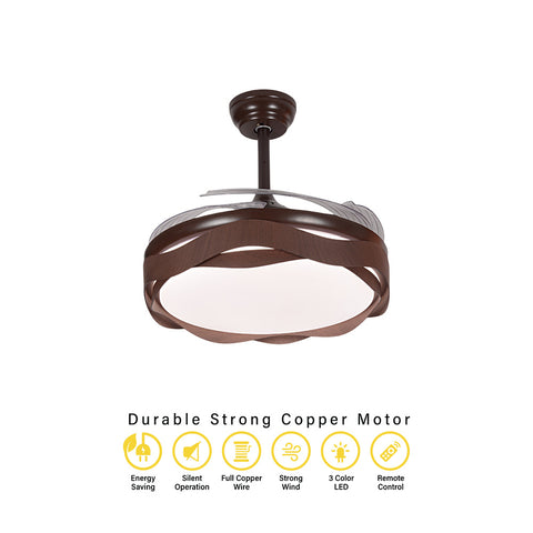 Qulik Modern Wooden Chandilier Fan | Q-K6367-A
