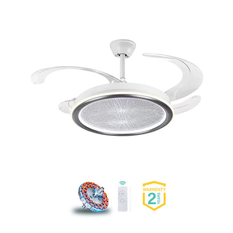 Qulik Modern White Chandilier Fan | K6358