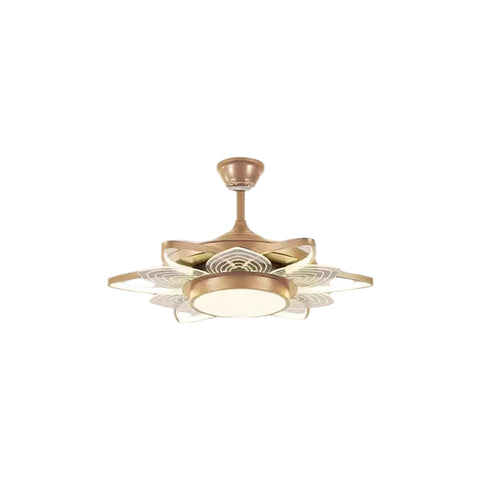 Qulik Modern Golden Chandilier Fan | K6334