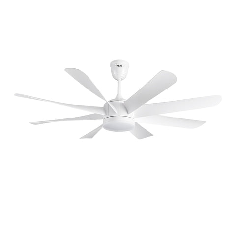 Qulik Helix UL 60"- Modern Decorative Silent ABS Blade Under light with Remote Ceiling Fan (White) Q-6522-W