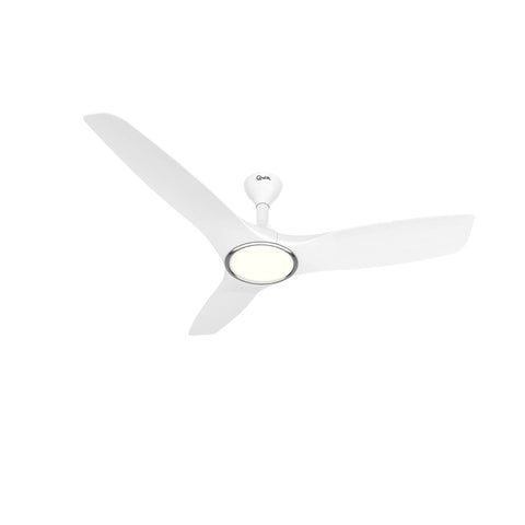 Qulik Aerovane 52" Modern Decorative Silent ABS Blade Remote Under Light Ceiling Fan (White ) Q-6572-W-UL