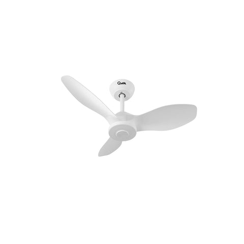 Qulik Spinner Pro 32" Modern Decorative Silent ABS Blade Remote Ceiling Fan (Pearl White) Q-D78021-PW