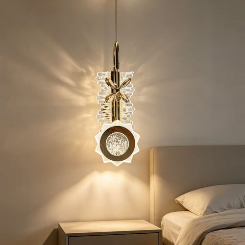 Qulik Gold Crystal Sunburst Wall Light (QL-10622WL)