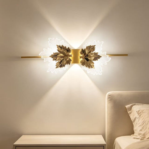 Qulik Crystal Maple Leaf Wall Light (QL-10884WL)