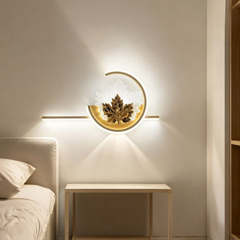Qulik Gold Crescent Leaf Wall Light (QL-10885WL)