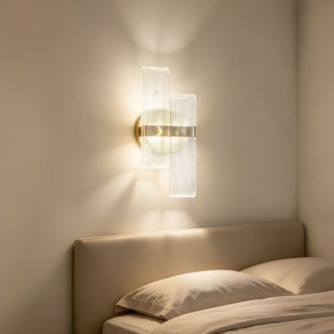Qulik Gold Crystal Ribbon Wall Light (QL-11016WL)