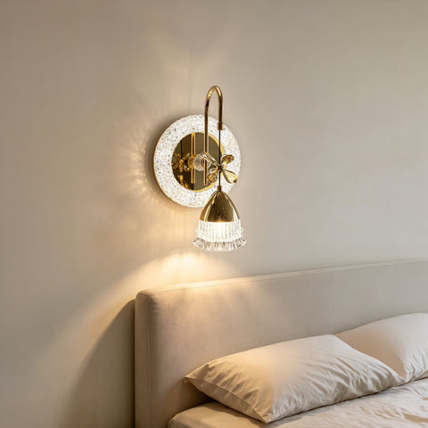 Qulik Gold Crystal Ring Bell Wall Light (QL-11083WL)
