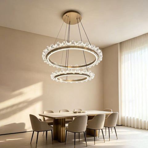 Qulik Crystal Petal Ring Hanging Light (QL-116HL)