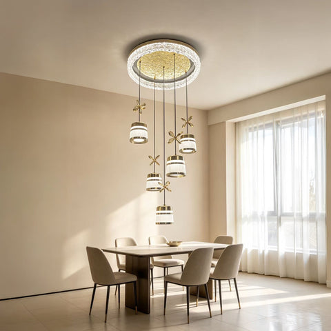 Qulik Gold Butterfly Crystal Hanging Light (QL-2290HL)