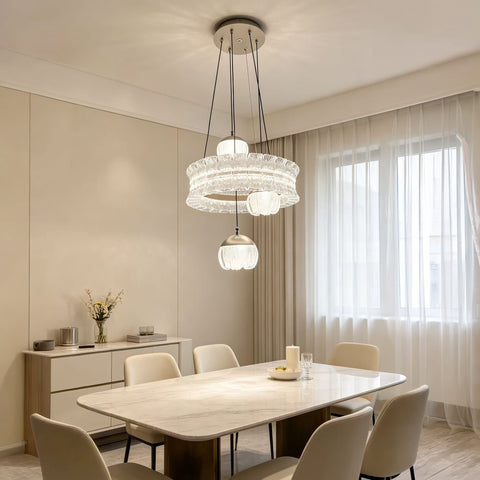 Qulik Gold Crystal Drum Pendant Hanging Light (QL-2497HL)