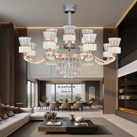 Qulik LED Crystal Chandelier Light (QL-LD2092-8+4)