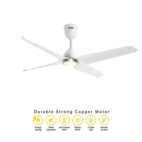 Qulik Aero-X 54" Under Light Parle White | Q-6578-PW-UL